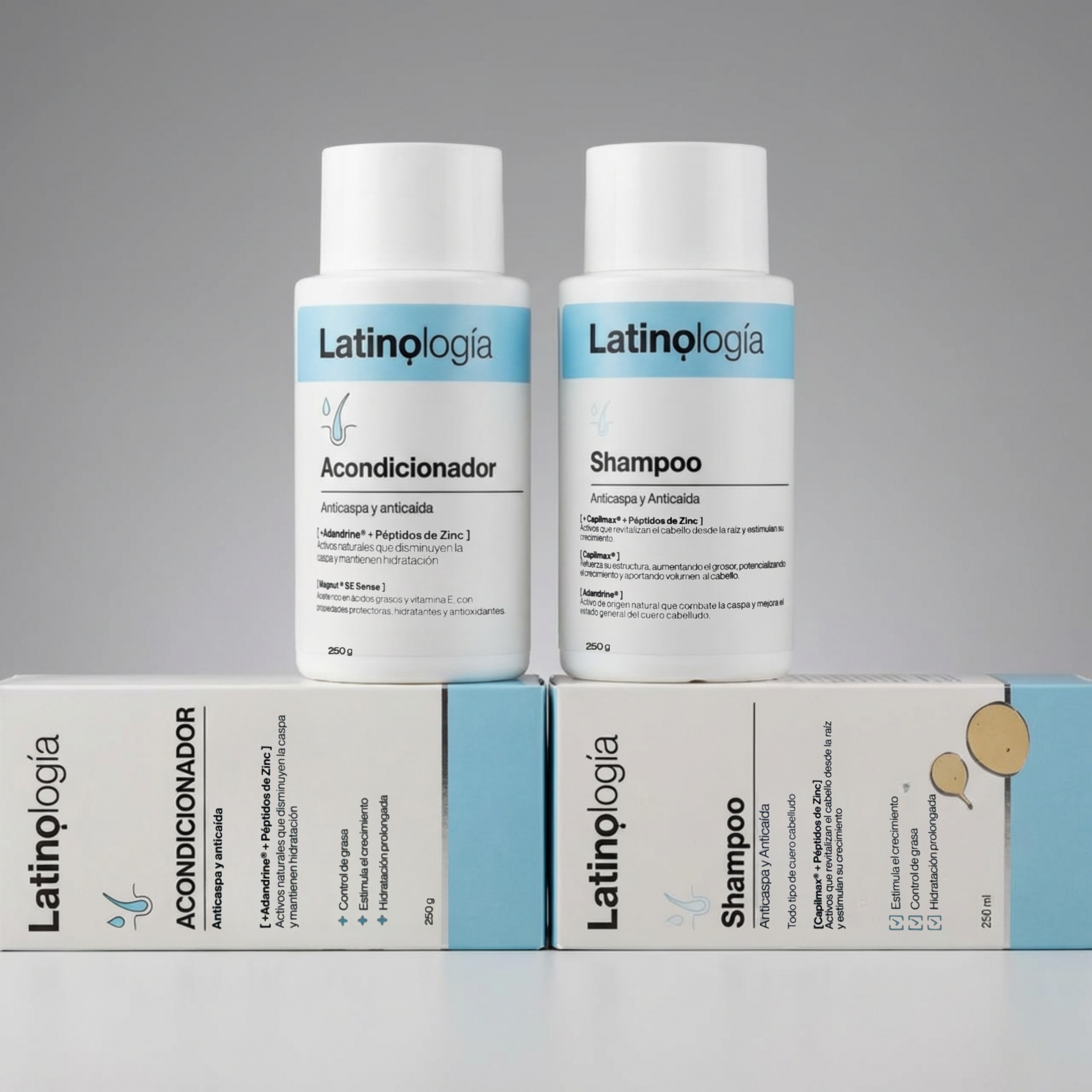 Kit capilar anticaspa y anticaída (rutina capilar) shampoo y acondicionador | Latinología